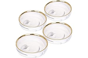 4 Pieces Haft Sin Set, 3.5 Inches Marble Porcelain Side Dish Bowl...