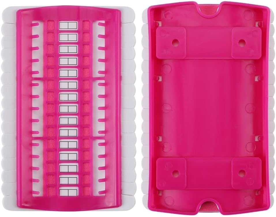 Pssopp Floss Organizer Embroidery, Cross Stitch Tool 30 Position Cross Stitch Needles Holder Thread Organizer Sewing Tools Embroidery Thread Organizers Shelf (Rose)