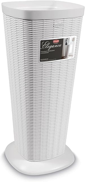 Stefanplast Umbrella-Stand Elegance 25,5x25,5x57cm in White, 25.5 x 25.5 x 57 cm