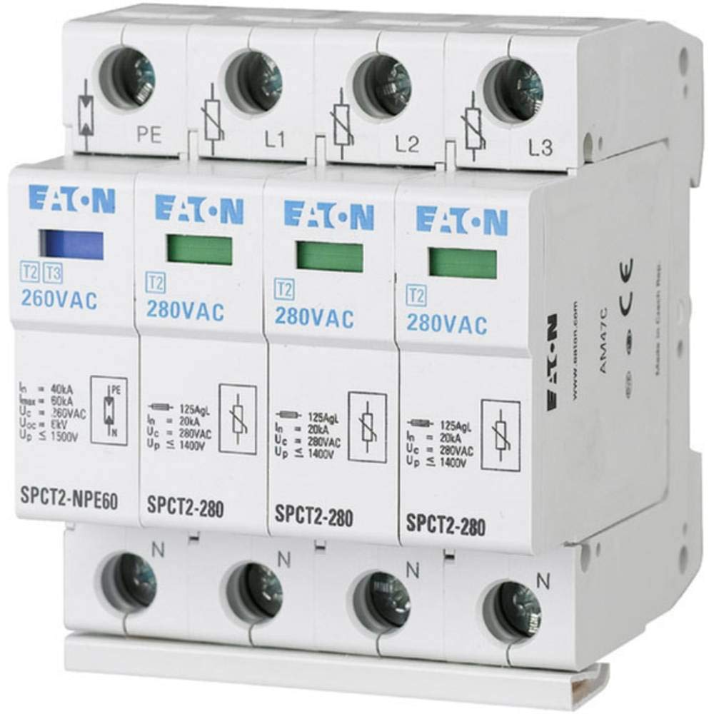 Eaton 167620 ueberspannungsableiter steckbar, 3P + N, 280 Vac, 20 KA