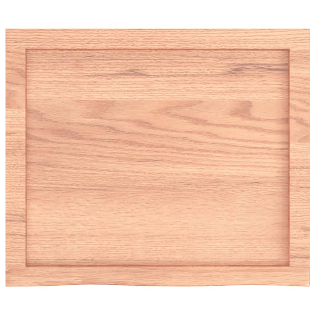 Estantería de madera maciza de roble, 60 x 50 cm, color marrón claro