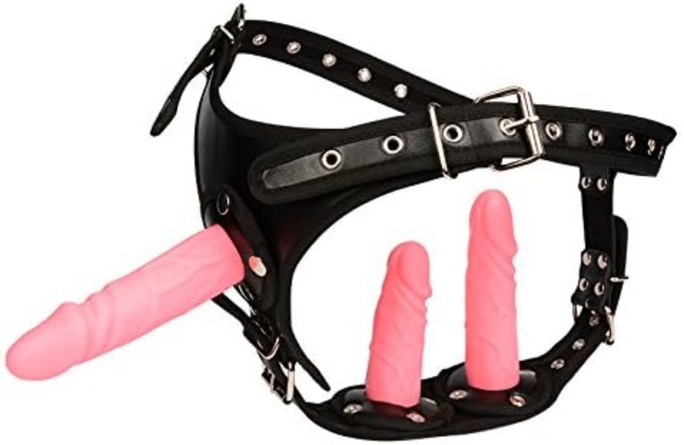 Set di dildo con cintura (comprendente 3 dildo in silicone), regolabile, giocattoli erotici SM