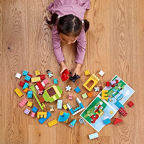LEGO 10914 DUPLO Deluxe Steinebox, ab 1,5 Jahren & 10913 DUPLO Classic Steinebox, Kreativbox mit Aufbewahrung, erste… – Bild 4