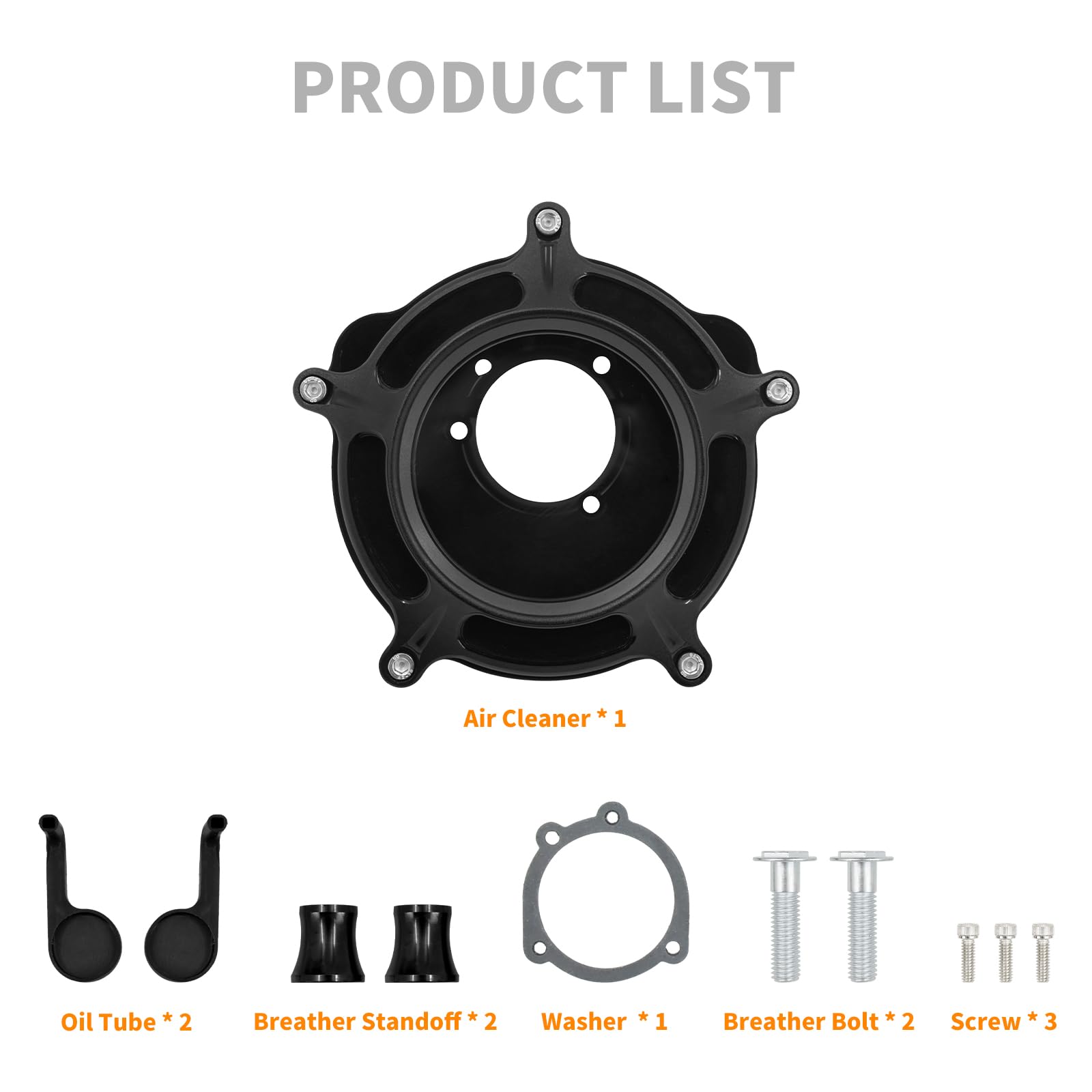Kit di aspirazione della turbina filtro aria CNC per moto per Harley Sportster XL 1200 883 72 48 2004-2023 rosso