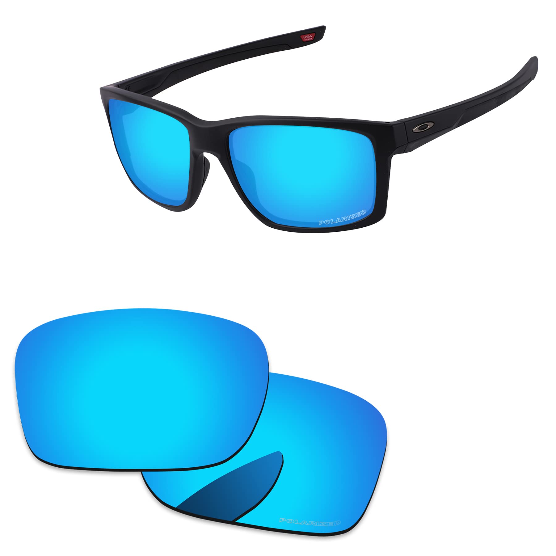 Amazon | PapaViva 偏光 交換レンズ For Oakley Mainlink XL ブルー