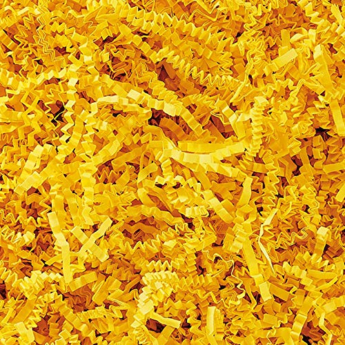 SizzlePak Matériau de remplissage/d’emballage pour cadeau, écologique, plusieurs couleurs, de 125 g à 1 kg, jaune, 1 kg
