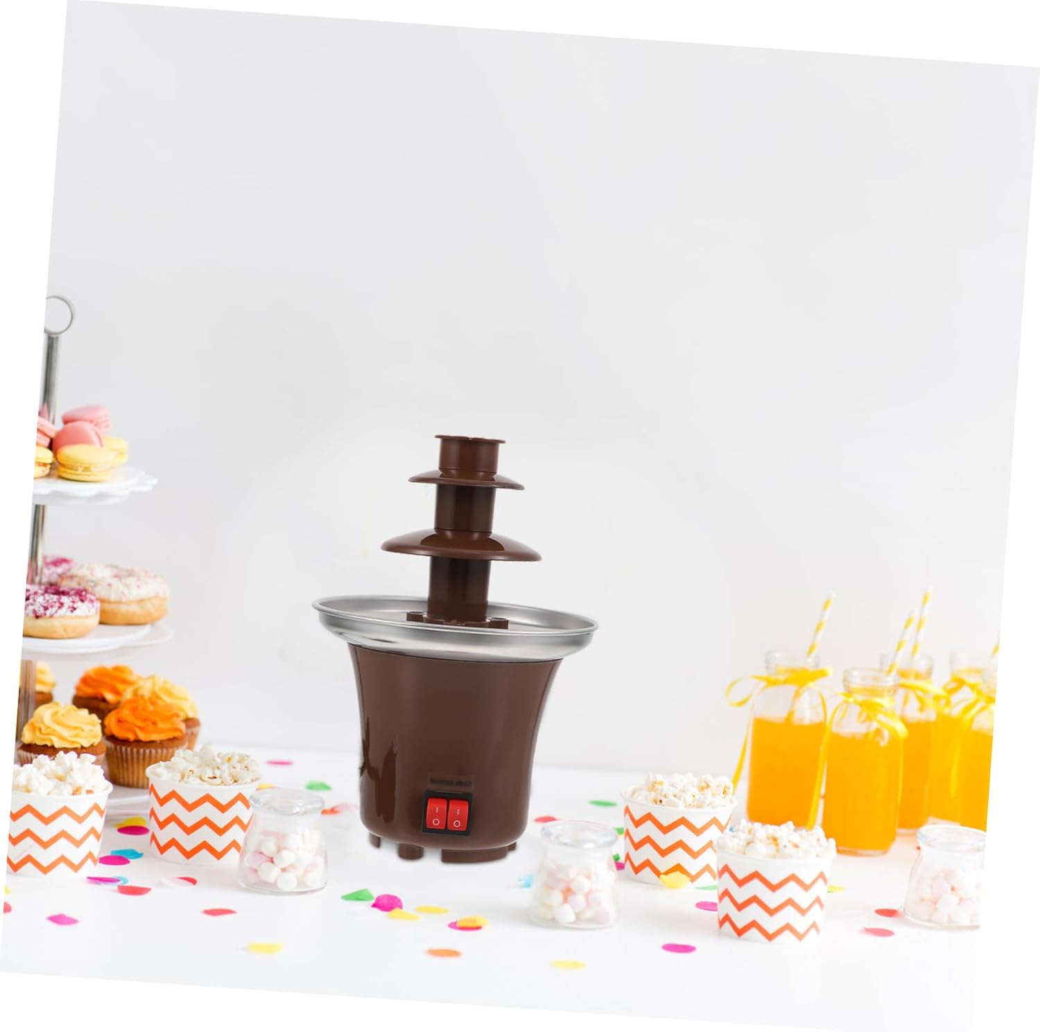 Chocolate Fountain Machine 3-Tier Melting Chocolate Waterfall Electric Fondue Fountain for Parties Family Gatherings and Special Occasions