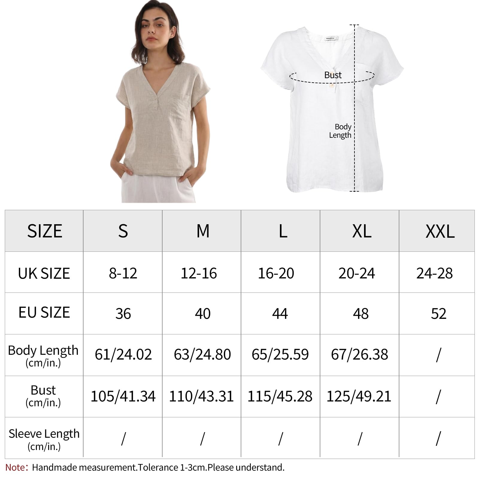 Amazhiyu Tops de tirantes de lino para mujer, camisetas de tirantes de verano, blusas, cuello en V, camisetas básicas, blusa, top casual