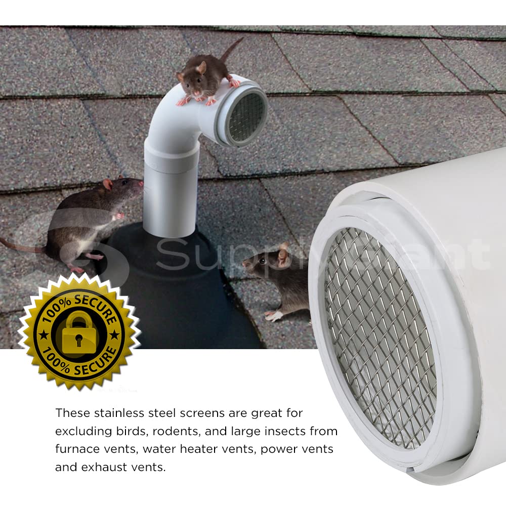 3 Inch Vent Screen Termination Cap, PVC Mesh Cap, High Efficiency Furnace PVC Vent Pipe Screen