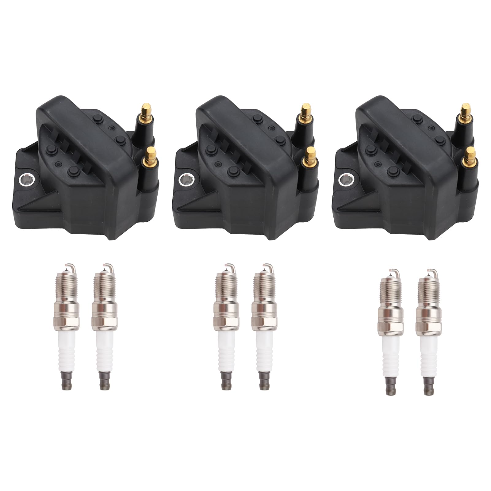DRIVESTAR Iridium Spark Plug Ignition Coil Pack Compatible for 2005-2009 Buick LaCrosse Allure Lucerne 2000-2004 Regal 2000-2005 Chevrolet Impala