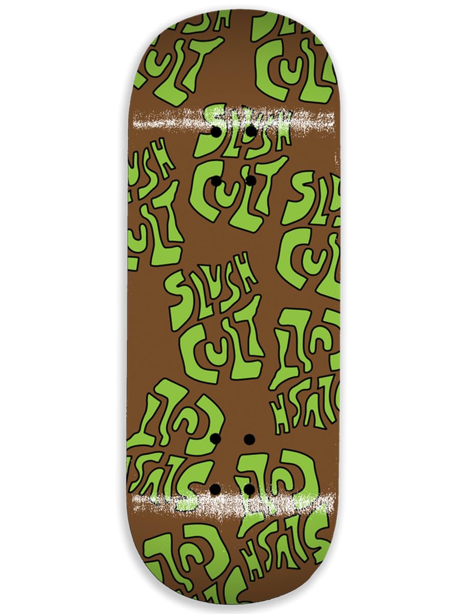 SLUSHCULT Fingerboard Deck - Stack'em Cream and Orange/Popsicle - 34mm