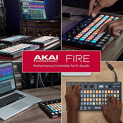 AKAI Professional Fire (Controller Only) - USB MIDI Controller for FL Studio with 64 pad RGB Clip/ Drum Pad Matrix