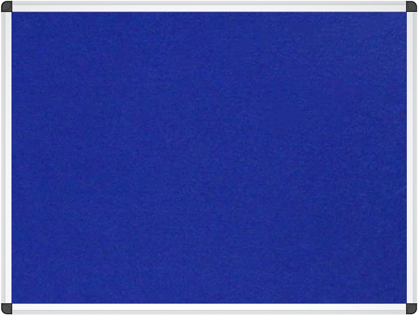 VIZ-PRO Notice Board Felt Blue, 36 X 24 Inches, Silver Aluminium Frame