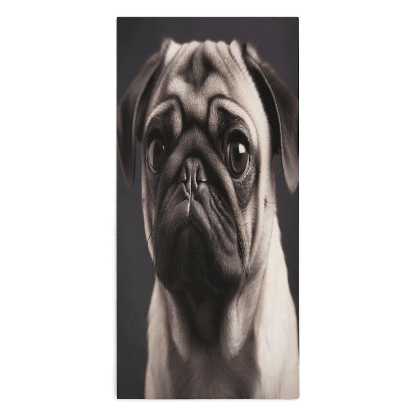 VstaDank Pug Towel Quick Dry Absorbent Towels for Beach Thin Soft Lightweight Travel Bath Towel Sand Free Super Microfiber Face Towels for Sport Bath Adults