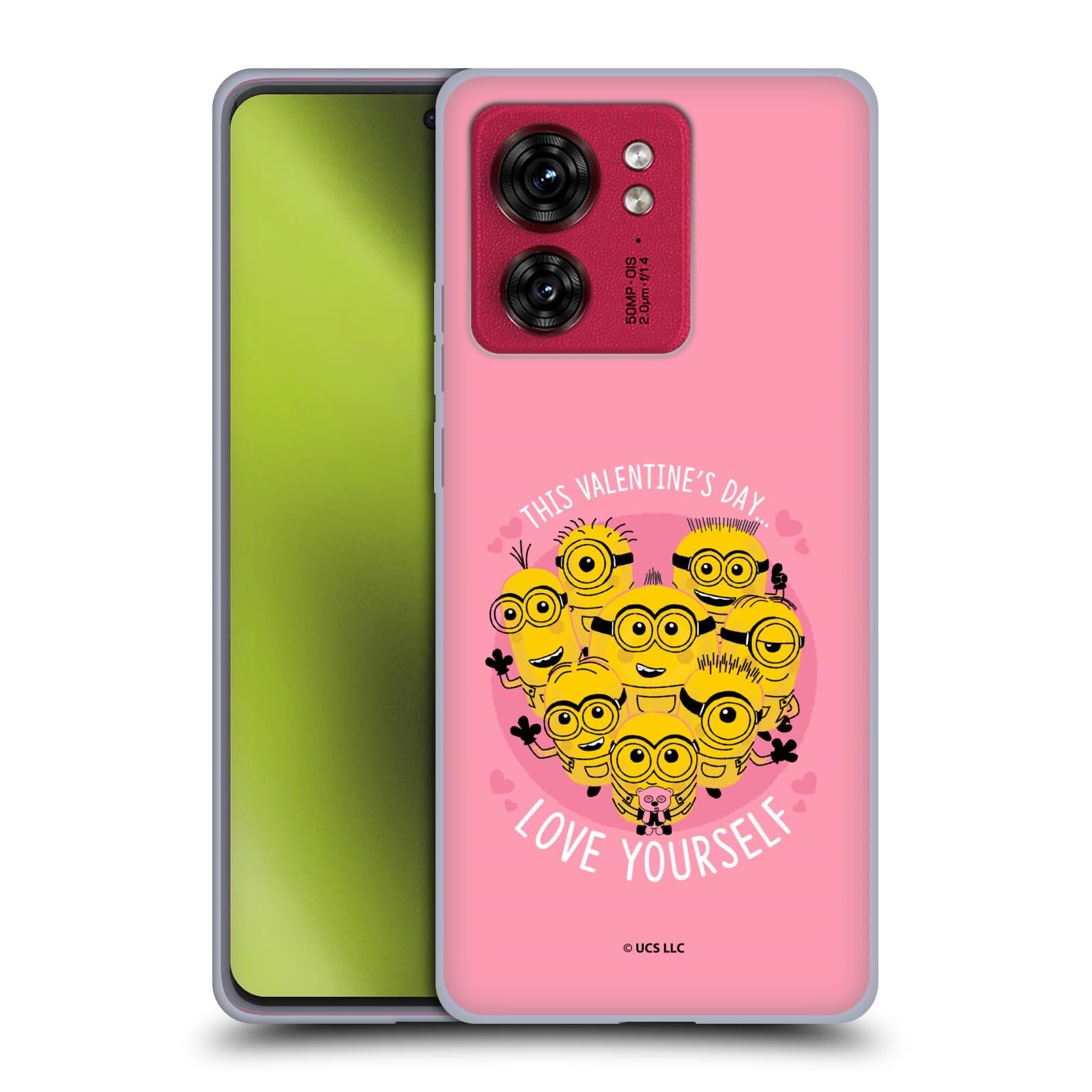 Head Case DesignsOfficially Licensed Minions Rise of Gru(2021) Group Love Valentines 2021 Soft Gel Case Compatible With Motorola Moto Edge 40