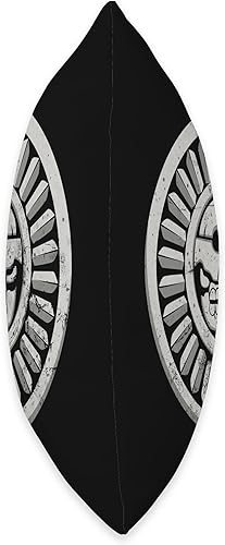 Miniatura 2 de Arte prehispánico, nativo americano Mictlantecuhtli. Dios Azteca - Almohada de 16 x 16 pulgadas, multicolor