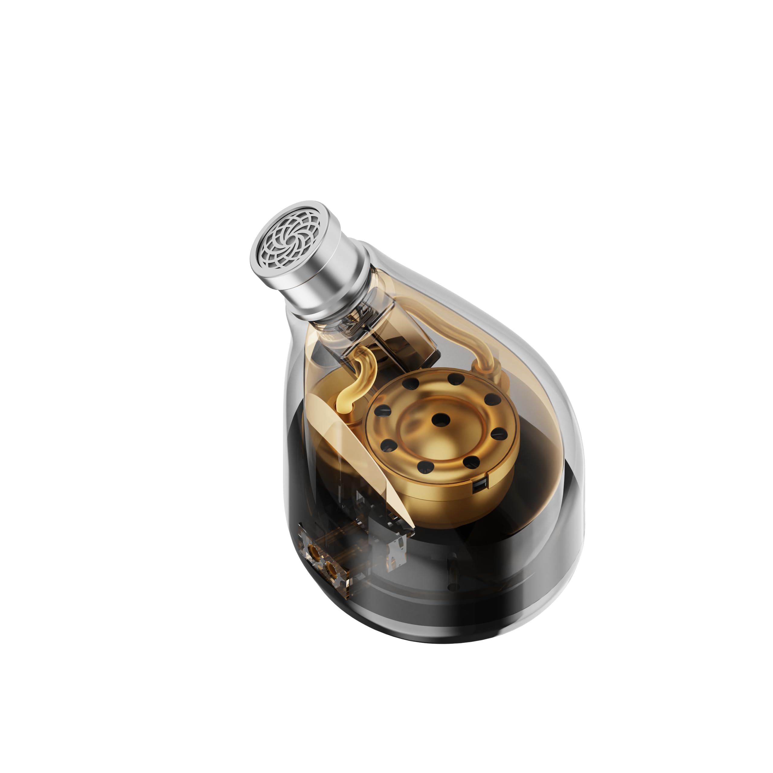 KEFINE Quatio - Auriculares híbridos IEM, monitores intraurales 2DD+2BA, auriculares con cable de alta fidelidad con boquillas de afinación reemplazables, carcasa de aluminio CNC, enchufes