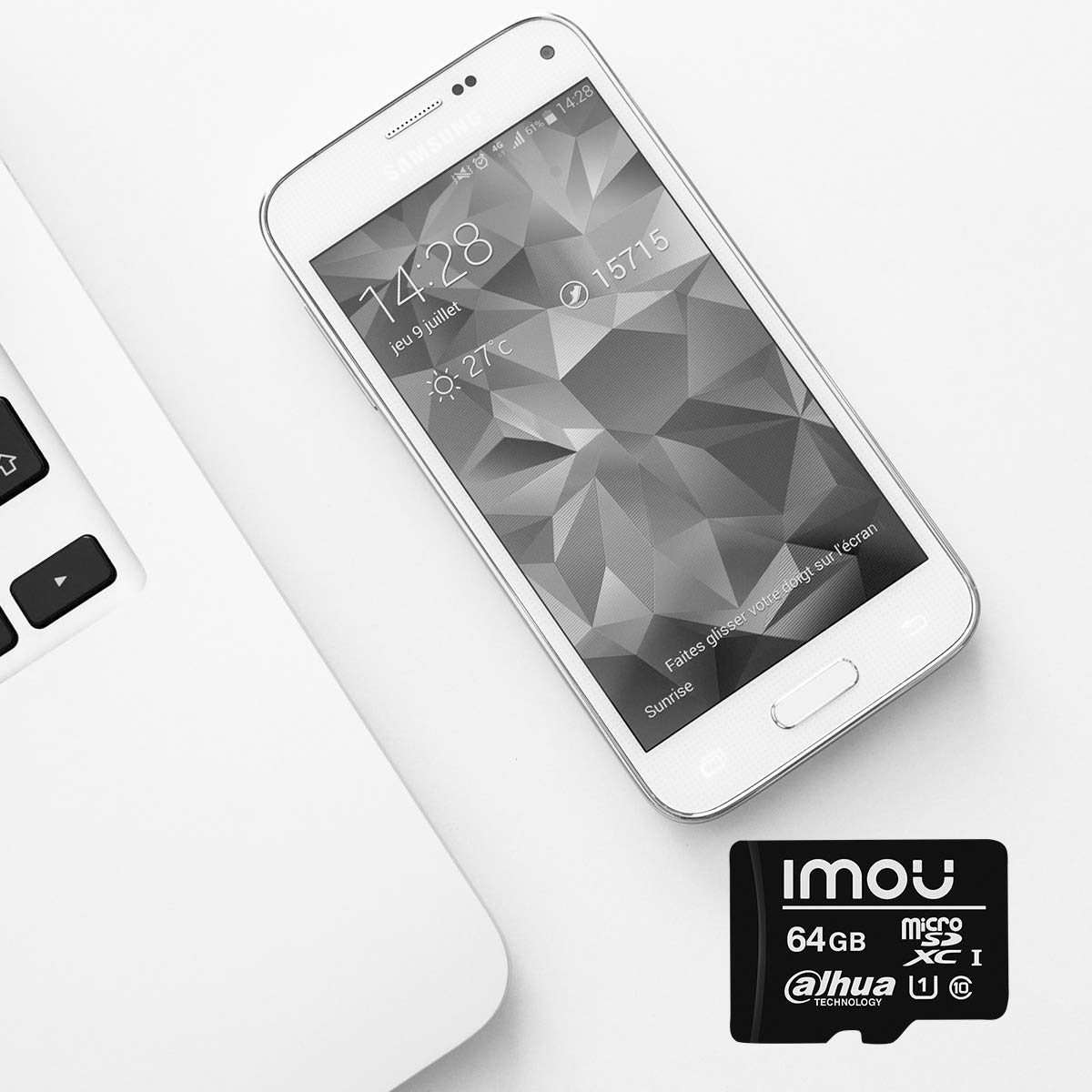 Imou, scheda di memoria flash TF MicroSD SDXC ad alta velocità, 64 GB, Classe 10, fino a 100 MB/s, UHS-I U1