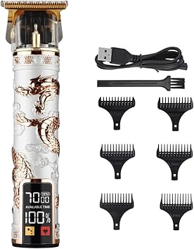 Razors Vintage T9 Electric Hair Clipper Hair Cutting Machine Professional Men Electric Shaver Rechargeable Trimmer for MenDigital Display-13