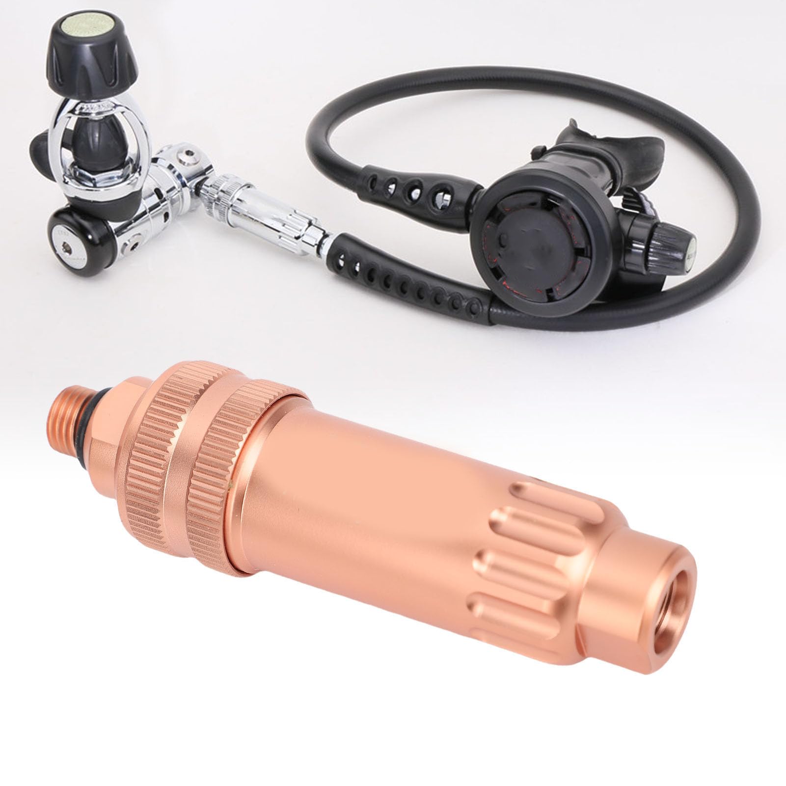 Sxhlseller Filtro de Respiración Subacuática de Latón |Accesorio Humidificador de Respirador Sumergible para de Cilindro de Buceo