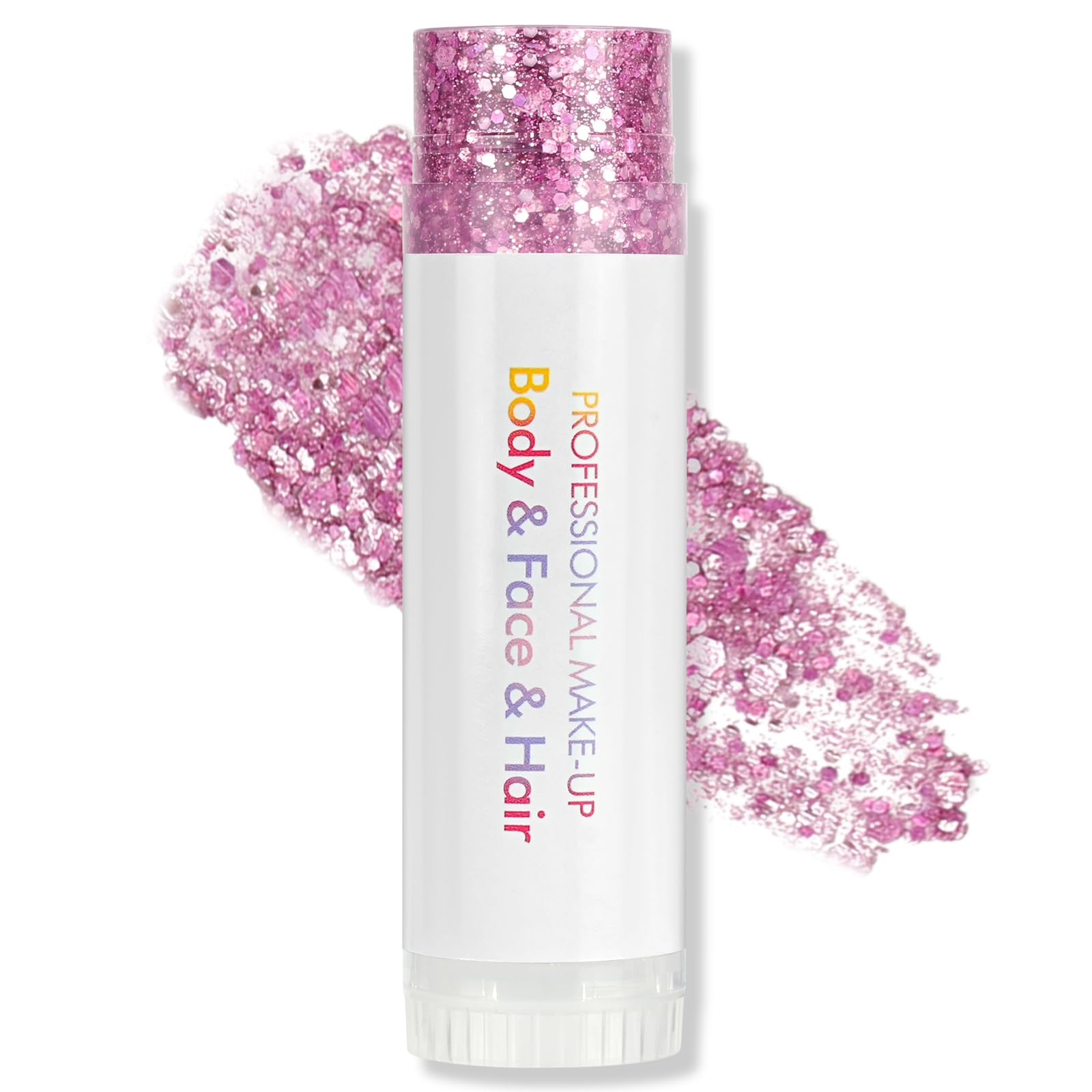 AOOWU Body Glitter, 15g Sparkling Glitter Stick für Geeignet Körper, Mermaid Sequins Gesichtsglitzer, Festival Glitzer Make Up für Haar, Weihnachten, Halloween, Karneval(Lila-Rosa)