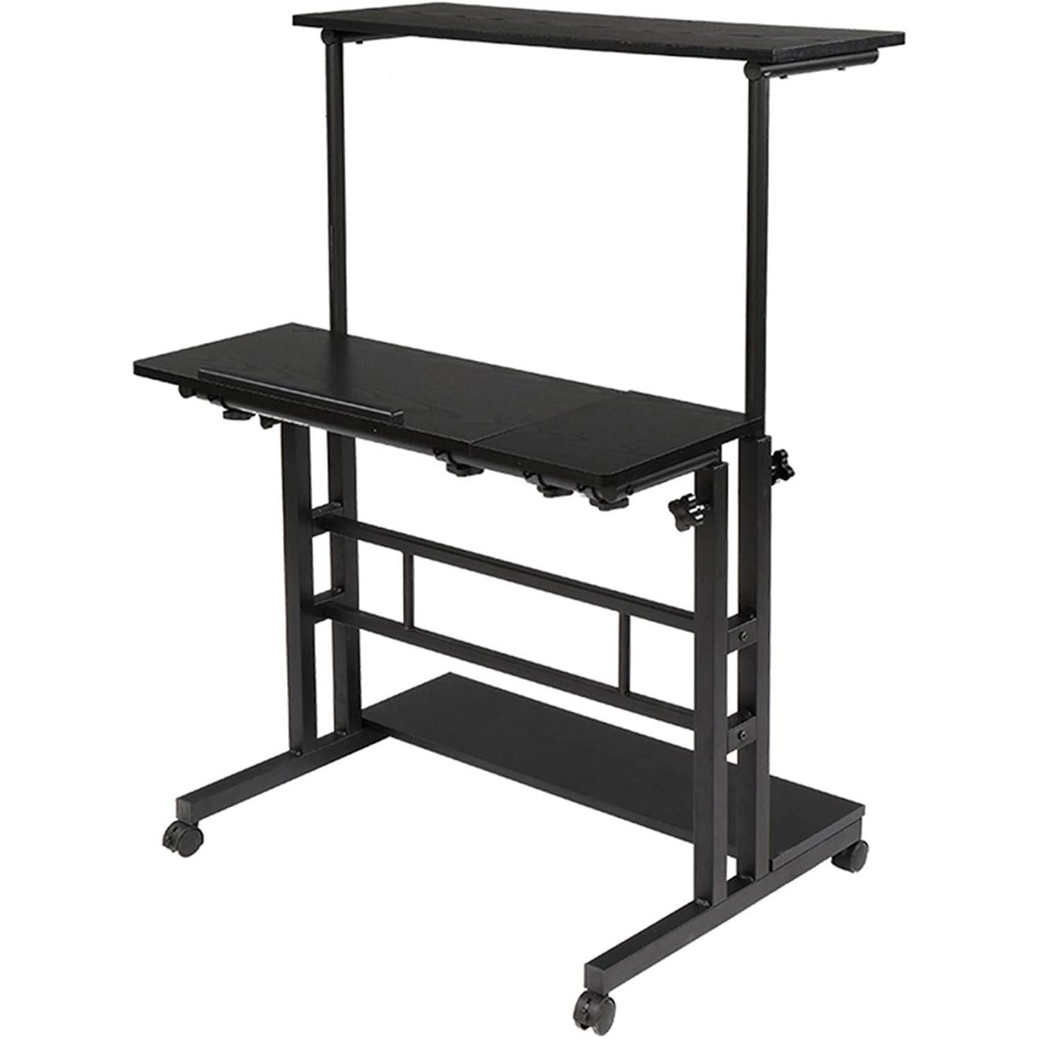 Youareking Standing Lifting Computer Desk, Double Tube