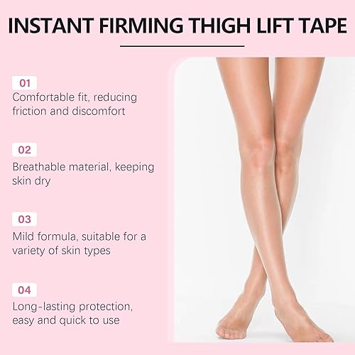 Miniatura 4 de Bosisi Thigh Lift Tape,Leg Antifrlc Tion Stickers, 2025 New Transparent Anti-Friction Patch,Thigh Lift Tape Transparent,Anti-Chafing Skin liftingand