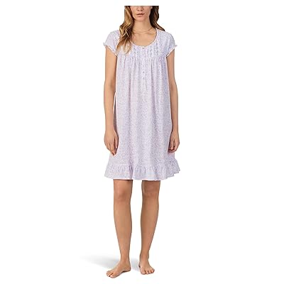 Eileen West Cotton Knit Cap Sleeve Short Nightgown Women