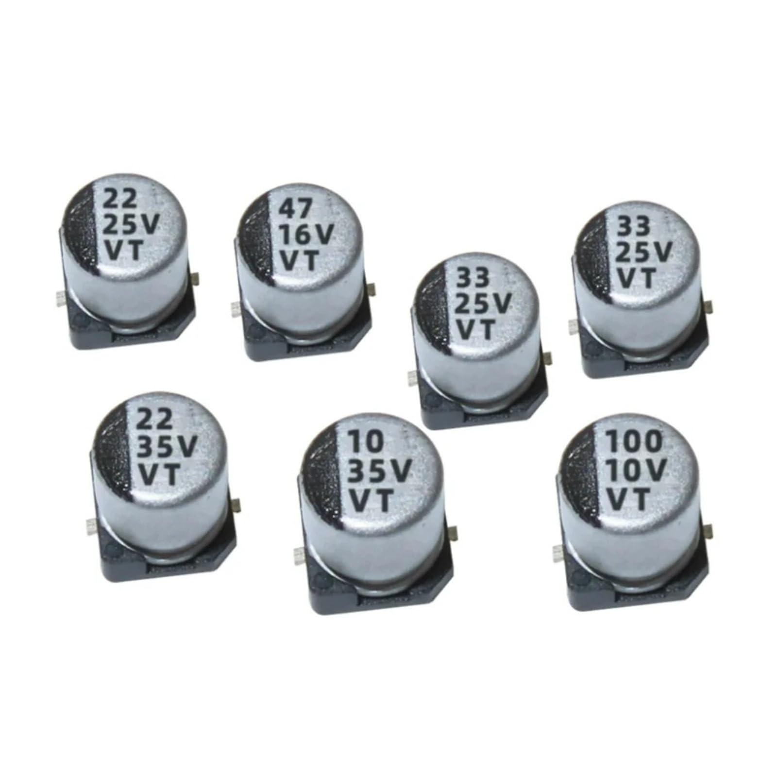 Condensateurs électrolytiques aluminium SMD 25V 22uF de 5x5,4 mm pour circuit électronique