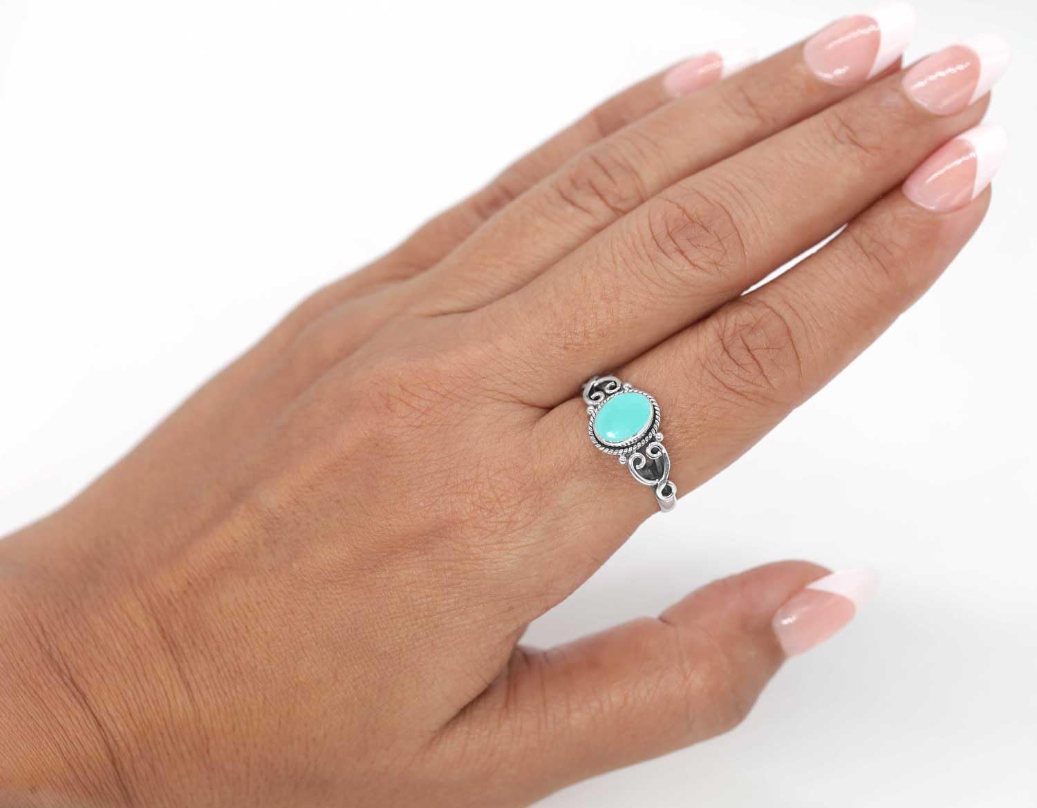 Lapis, Onyx, Crystal, Turquoise Oval Handmade Adjustable Ring Genuine 925 Sterling Silver Boho Natural Gemstone Jewelry For Women