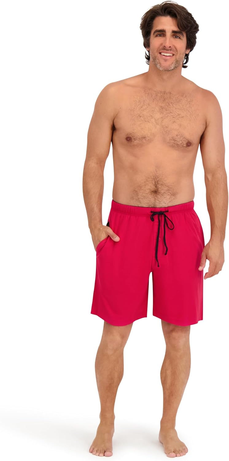 Hanes Men’s Sleep Shorts 2 Pack - Cotton, 7.5" Inseam, Athletic, Pajamas, Soft Loungewear, Pantalones Cortos - Image 6