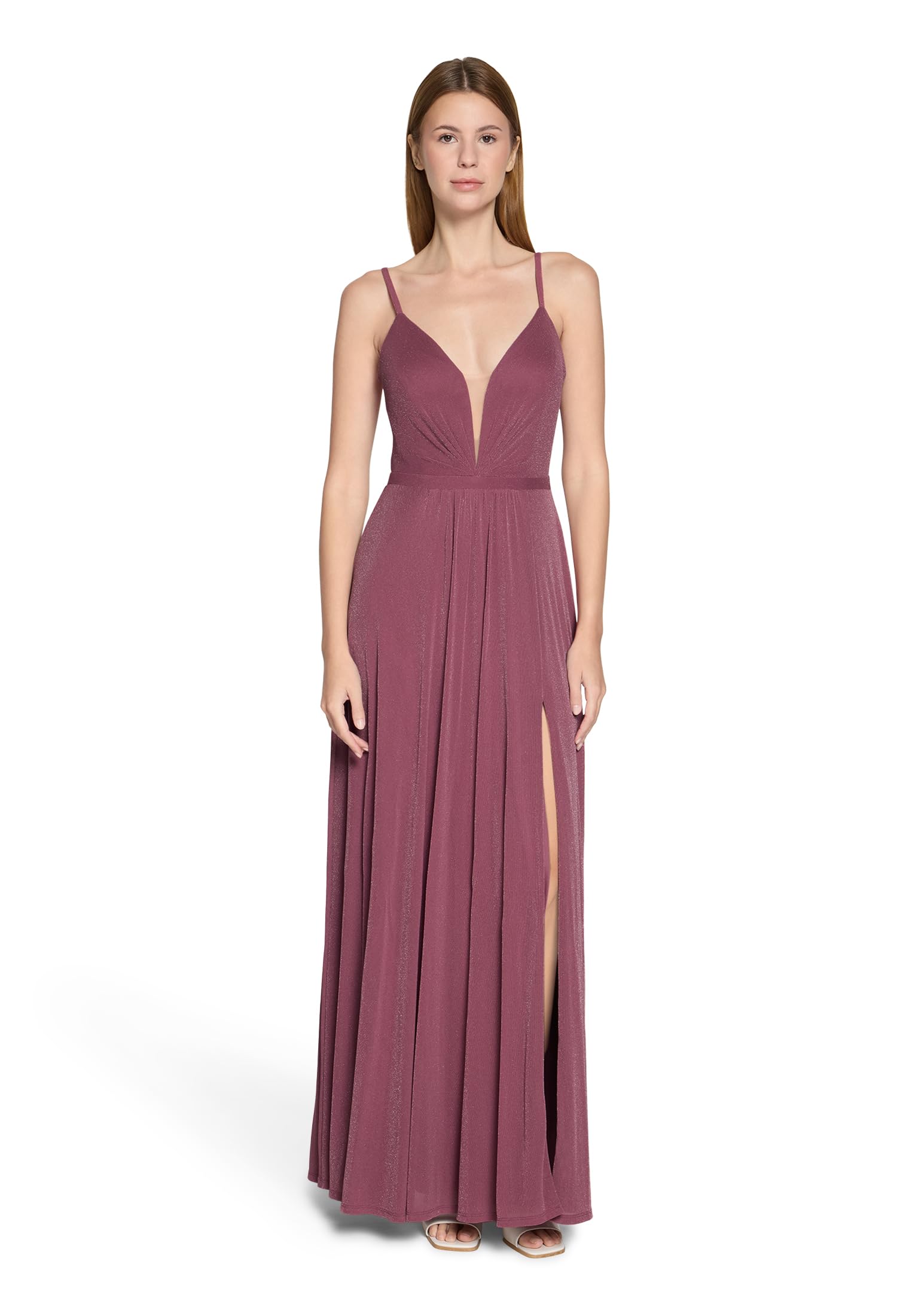 Vera Mont Damen Abendkleid mit Lurexfaden