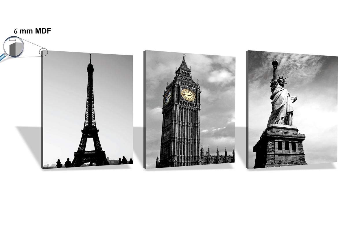 SAF Tower Textured Panel Paintings - Set of 3 -4 SAF Tower Textured Panel Paintings - Set of 3 -4