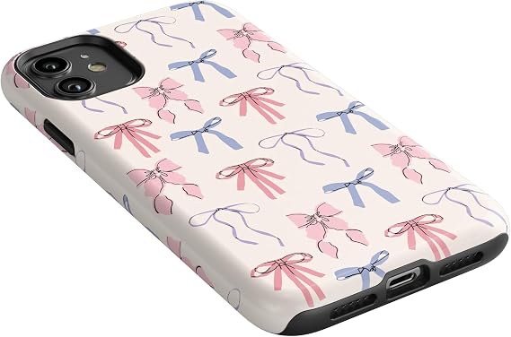 Casely iPhone 11 Case | Coquette Girlie | Pastel Bows | Essential Slim Dual-Layer Protective Design