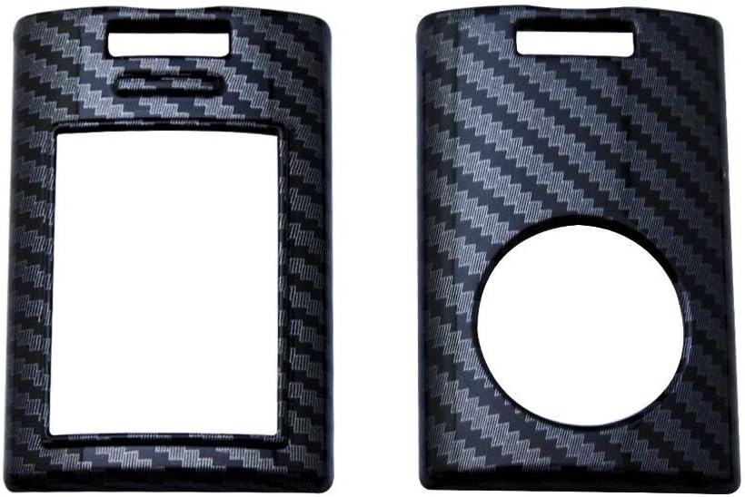 x xotic tech Black Carbon Fiber Pattern ABS Key Fob Shell Cover, Compatible with Cadillac ATS CTS XTS DTS SRX Escalade Chevrolet C7 Corvette Smart Keyless Entry Key OUC6000066 5923887 22756465 image 4