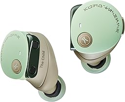 オーディオテクニカ ATH-CKS50TW2 GG グローグー スター・ウォーズ ワイヤレスイヤホン Bluetooth 5.3 ノイズキャンセリング 重低音 ルーカスフィルムスタジオ公認デザイン 限定音声ガイダンス マグネティックスイッチ 約65時間再生 LE Audio 防水防塵 マルチポイント Qiワイヤレス充電