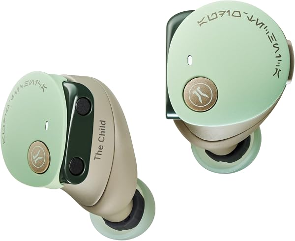 オーディオテクニカ ATH-CKS50TW2 GG グローグー スター・ウォーズ ワイヤレスイヤホン Bluetooth 5.3 ノイズキャンセリング 重低音 ルーカスフィルムスタジオ公認デザイン 限定音声ガイダンス マグネティックスイッチ 約65時間再生 LE Audio 防水防塵 マルチポイント Qiワイヤレス充電 - 1