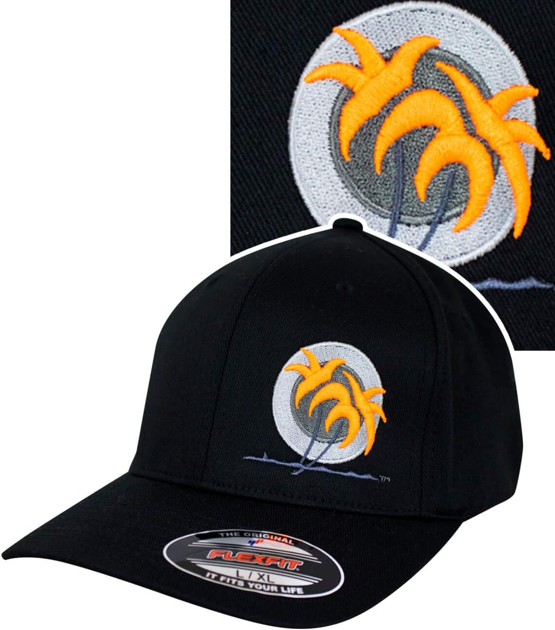 "Blade Classic Fitted Premium Hat Black/Neon Orange (Large-x-Large)