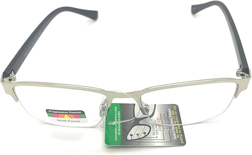Multi 3 Power Focus Gafas de lectura progresivas medio metal borde rectangular