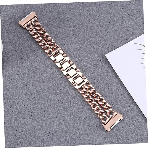 Bracelet de montre double rangée de chaînes chic et confortable or rose - 6