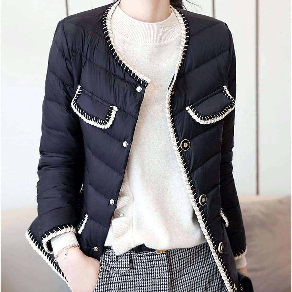 Autumn And Winter Collarless Light Down Jacket Female Short Section Duck Warm Literary Design