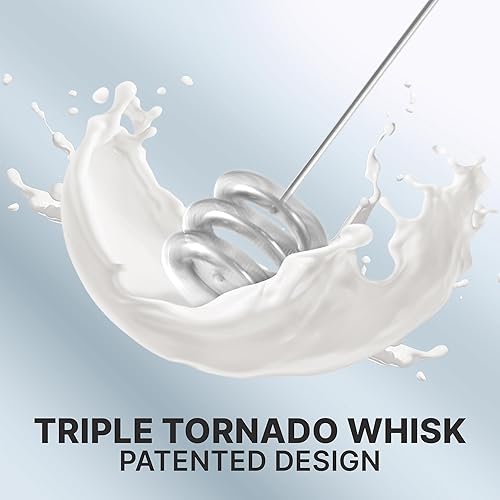 Vista 519 de Zulay Kitchen - Espumador de leche de mano con pilas AA Duracell: batidora de bebidas resistente para café, latte, capuchino y más, color aurora