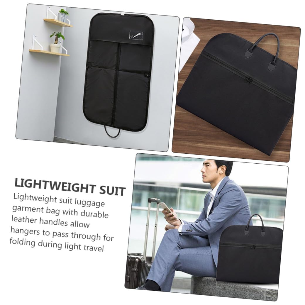 Alipis Porta Abito da Viaggio Pieghevole Nero Oxford, Leggero e Pratico per Abiti e Pellicce, per Viaggi Leggeri e Business, Portabiti