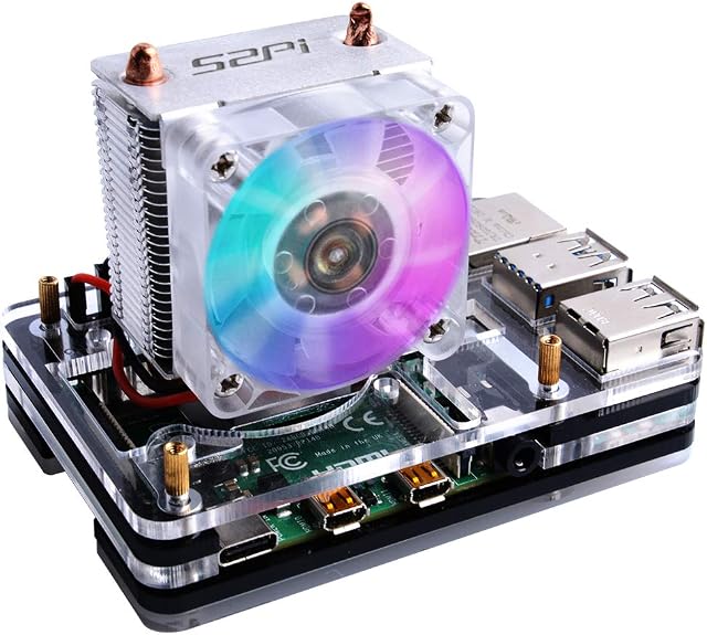 GeeekPi Raspberry Pi 4 Case with ICE Tower Cooler CPU Cooling Fan,Raspberry Pi 4 Case with Fan Raspberry Pi Heatsink Raspberry Pi Fan Raspberry Pi Case for Raspberry Pi 4 Model B