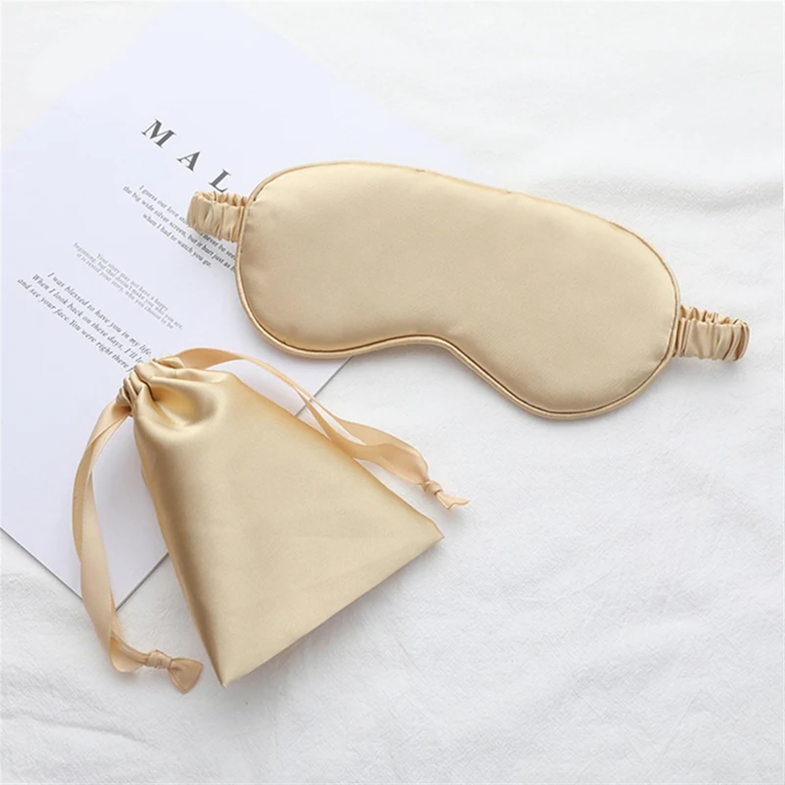 antifaz Antifaz de seda con bolsa de transporte, antifaz de viaje for dormir, for mujer, hombre, funda for la siesta, cómodo parche for los ojos, ayuda a descansar los ojos, cubierta for dormir(Sky Bl