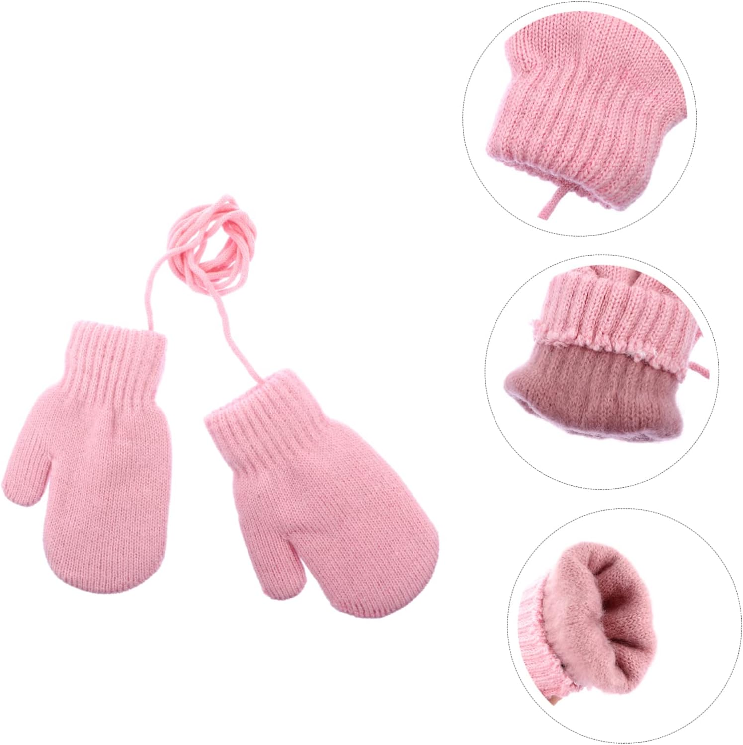 Boy Girl's Winter Gloves Thick Knitted Mittens with Warm Imitation Cashmere for Boys and Girls Breathable and Adorable Design for Daily Wear and Parties