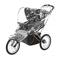 Vista 3 de Jeep Protector de lluvia para cochecito de correr, tamaño universal para adaptarse a la mayoría de cochecitos de correr, impermeable, resistente al