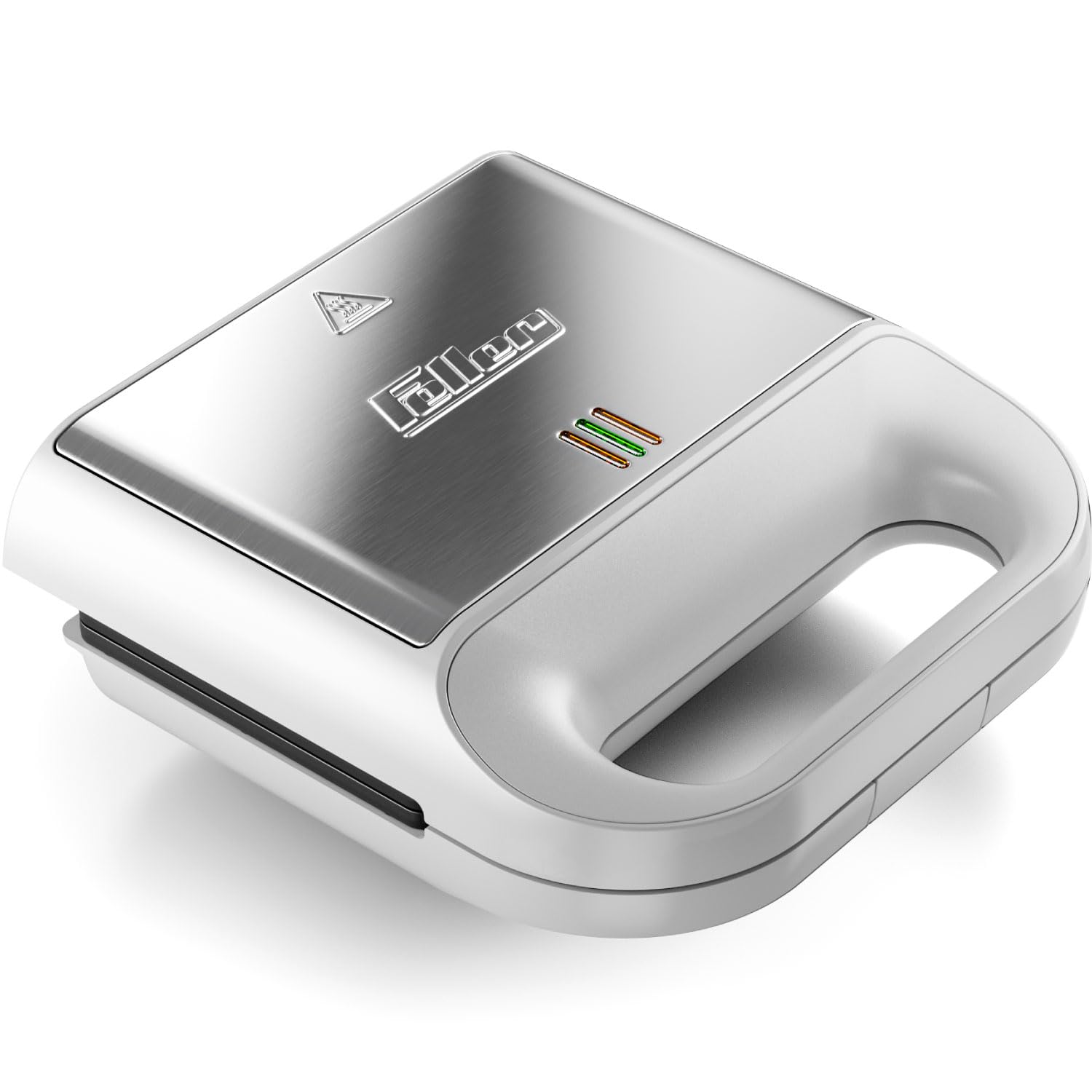 Germany 750W 2 Slice Sandwich Maker, Non-Stick DuPont Coating, Auto Temperature Control, 3 Indicator Lights, Cool-Touch Handle, Easy to Clean, 2-Year Guarantee SM200 UAE (White)