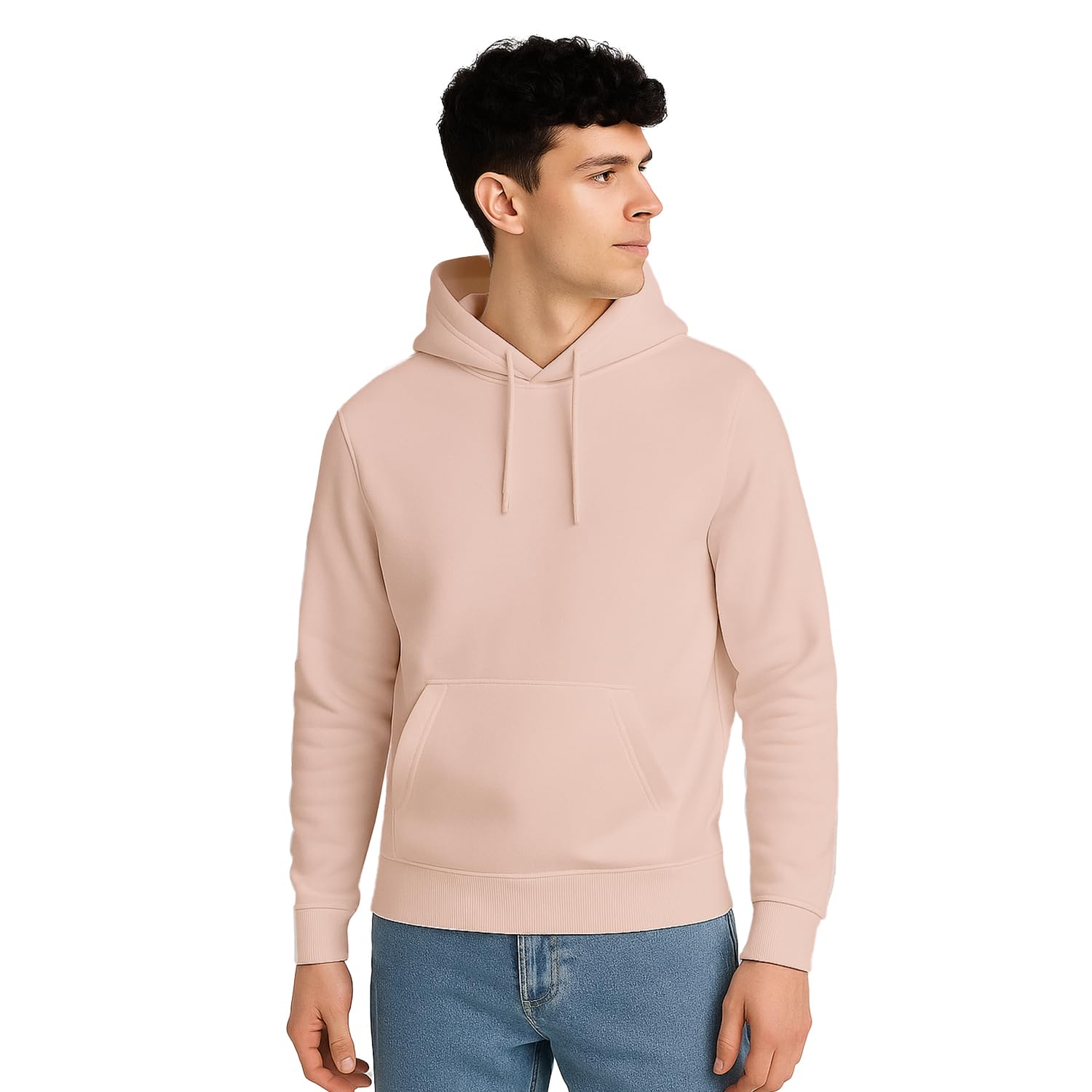 nobero Hoodies for Man | 280 GSM Rich Cotton Fleece Solid Hooded Full Sleeve Sweatshirt for Man | Stylish Casual Wear Winter Hoodies for Men-picture-43