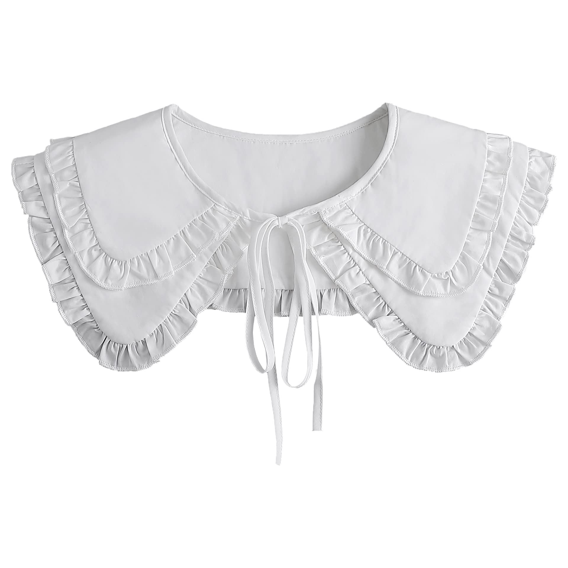 SUZALA Krageneinsatz Damen, Abnehmbare Falscher Kragen, Bluse Gefälschter Kragen Halbe Hemden Kragen Klassisches Top Elegant Kleidung Accessoires für Mädchen Frauen